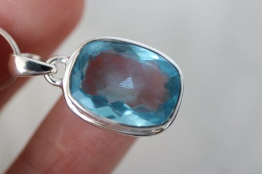 Blue Topaz Pendant 925 Sterling Silver - Image 2