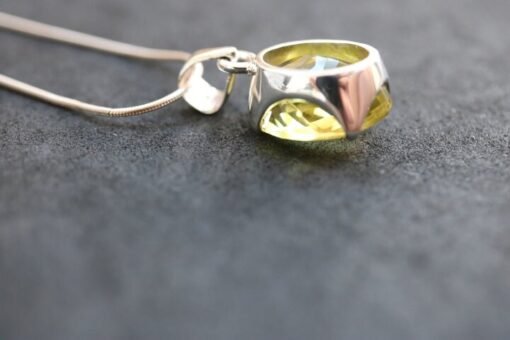 Lemon Quartz Pendant | 925 Sterling Silver - Image 3