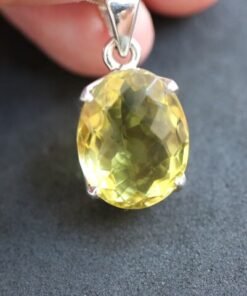 Lemon Quartz Pendant | 925 Sterling Silver