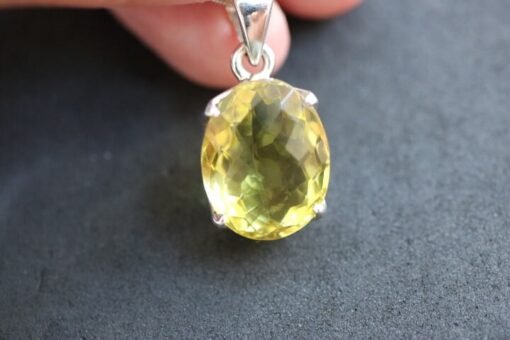 Lemon Quartz Pendant | 925 Sterling Silver