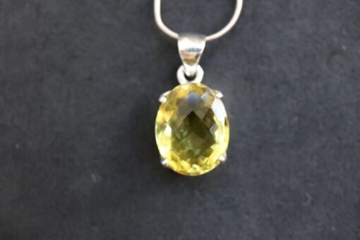 Lemon Quartz Pendant | 925 Sterling Silver - Image 6