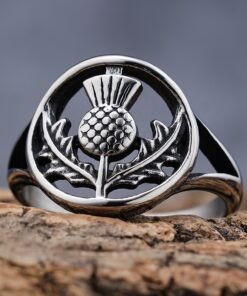 925 Celtic thistle Ring